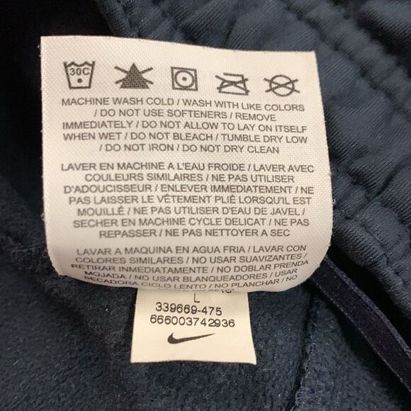 Nike Dri-Fit Black Fleece Tapered Ankle Zip Athletic Sweatpants Size L - Picture 6 of 14